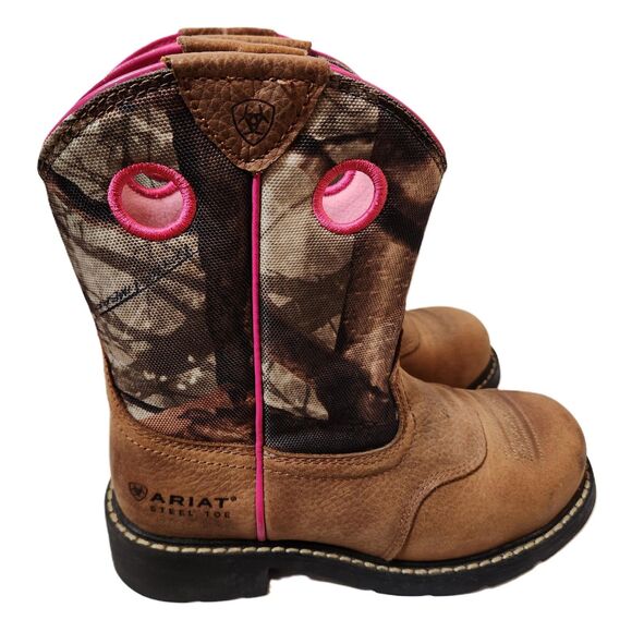 Ariat Steel Toe Work Boots Western Style Women's 6.5 - Picture 1 of 9